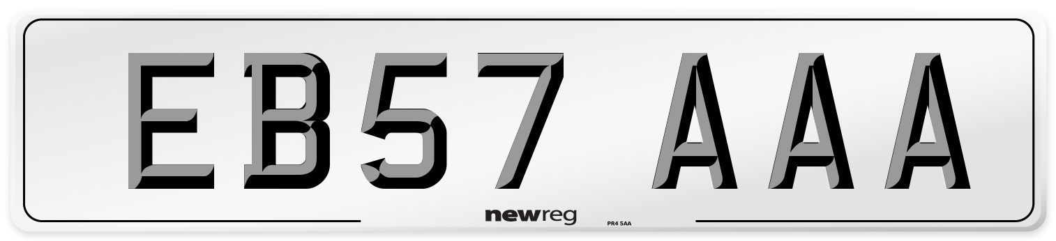 EB57 AAA Number Plate from New Reg